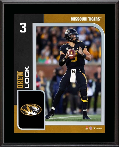 Drew Lock Missouri Tigers 10.5" x 13" Sublimated Player Plaque Cover