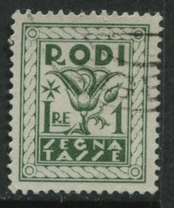 Italy Rhodes 1934 Postage Due 1 lire used - Picture 1 of 1