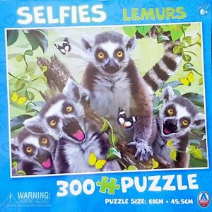 Selfies Lemurs 300 Piece Jigsaw Puzzle Ages 6+ Brand New Sealed Arrow Puzzles