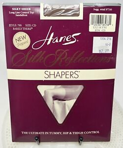 Hanes Silk Reflections Shapers Silky Sheer Pantyhose CD Barely There Style 780