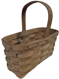 Longaberger Baskets Vintage Handwoven Rectangular with Stationary Handle 1985 - Picture 1 of 3