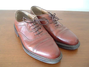 Herren Venturini Italien Braun Leder Zehenkappe Elegant Schuhe Größe 9 - Bild 1 von 7