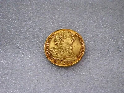 1787 MADRID 4 ESCUDOS CHARLES III SPANISH GOLD COIN DOUBLOON AU++ - Image 1 of 4
