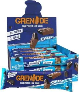 Grenade Oreo High Protein Low Sugar Bars | 21g Protein Bar | Pack of 12 x 60g - Picture 1 of 5