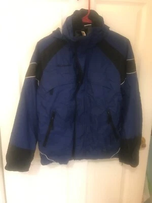 COLUMBIA Vertex Boys Insulated Ski Jacket, with Hood. Blue & Black Youth 14/16 - Image 1 of 4
