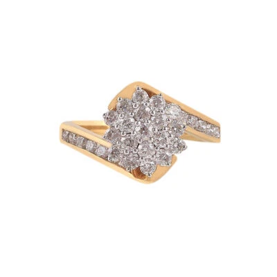 0.98 Cts Round Brilliant Cut Natural Diamonds Anniversary Ring In 585 14K Gold - Image 1 of 3
