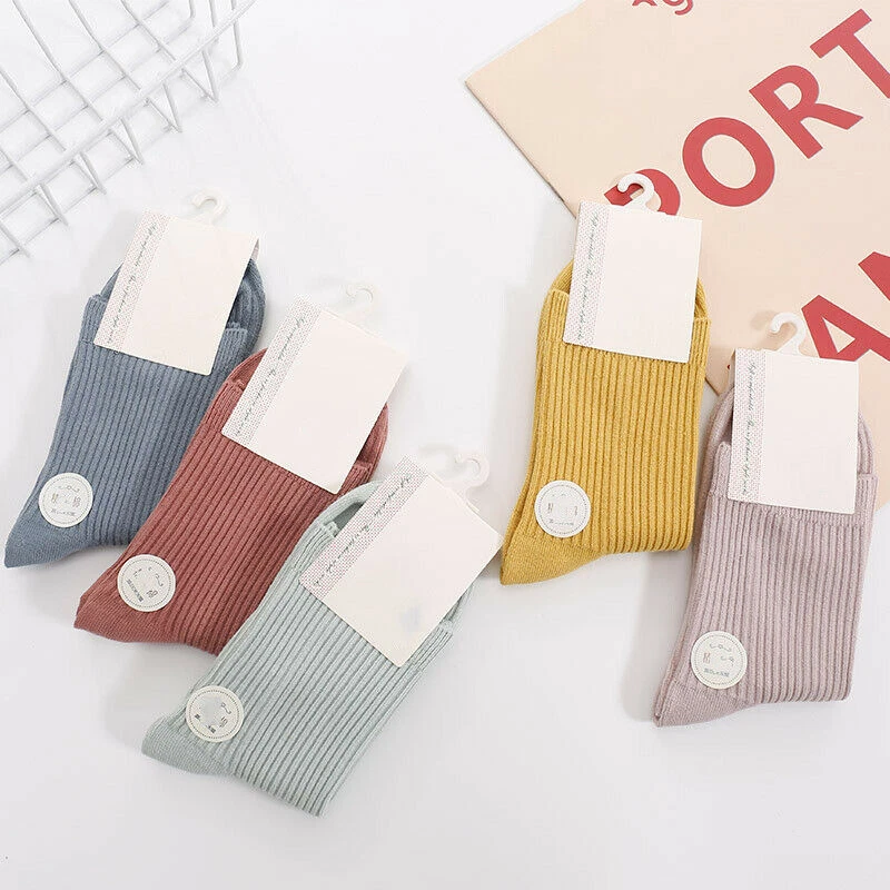 Lote de 5 pares de calcetines de vestir divertidos cálidos de algodón de lujo para dama/mujer Foto 1 de 4