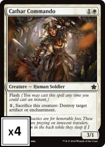 MTG (x4) Cathar Commando (x4) Playset (Foundations C#139) NM/LP - Bild 1 von 1