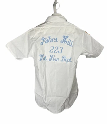 De colección Tribes Hill 223 Vol Fire Dept Dave Manga Corta Abotonada Talla 16 2 Foto 1 de 4