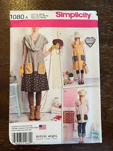 Patrón de costura Simplicity 1080 SIN CORTAR, vestido o túnica de señoritas, talla XS-XL - Imagen 1 de 2