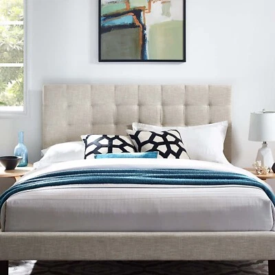 Modway Tufted King and California King Upholstered Linen Fabric Headboard - Image 1 of 4