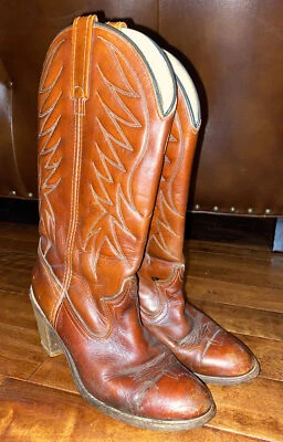 Botas vaqueras Dingo vintage para mujer tacón talla 7 Foto 1 de 4