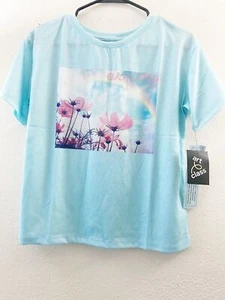 NWT Art Class Girls "Dreamy" Graphic Short Sleeve T-Shirt, Light Blue - Picture 1 of 6