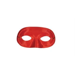 Red Half Domino Mask Adult Halloween Accessory - Picture 1 of 1