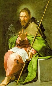 Oil painting alonso cano - male portrait st james the greater free shipping cost - Picture 1 of 1