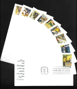 US FDC 1973 Postal Workers 10 Artmaster Cachets Scott 1489-98 Unaddressed | - Picture 1 of 1
