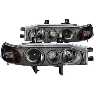 Juego de faros proyectores lentes transparentes negros para Honda Accord 1990-1993 - Imagen 1 de 2