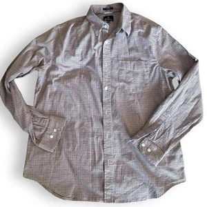 Ben Sherman men’s button down collared shirt new sz L large long sleeve red blue - Picture 1 of 10