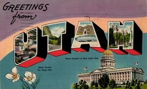 Carta grande de saludos de postal de Utah - Imagen 1 de 2