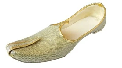 Aura Mens flat jutti Indian wedding mojari sherwani ethnic shoes US size 8-12 GG - Image 1 of 4