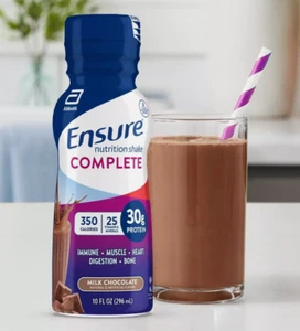 Ensure COMPLETE Chocolate Nutrition Shake, Meal Replacement, 10 Fl Oz 24 bottles - Picture 1 of 3