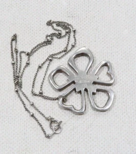 Tiffany & Co Elsa Peretti Sterling 925 Blume Gänseblümchen Anhänger mit Satellit Kette - Bild 1 von 6