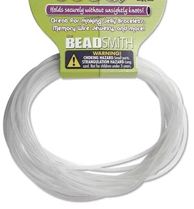 Cord, 5 Yards Clear 2mm Hollow Rubber Cord Jewelry Tube to Cover Memory Wire - Picture 1 of 3