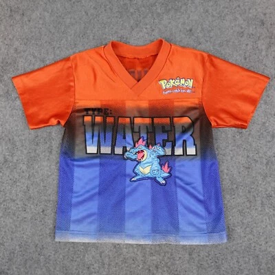 Vintage Pokemon Shirt Boys 4T 3T Orange Feraligatr Totodile Anime Rare Youth Y2K - Image 1 of 4
