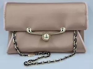 Stuart Weitzman Love Letter Envelope Evening Gold Clutch Shoulder Chain Strap - Picture 1 of 14