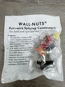 WAGO 50042219 WALL NUTS PUSH-WIRE CONNECTORS FOR SOLID & STRANDED COPPER WIRE - Picture 1 of 6