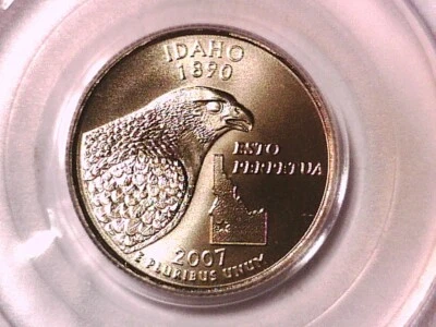 2007 P Washington Idaho State Quarter PCGS MS 68 Satin Finish 13044091 - Image 1 of 3