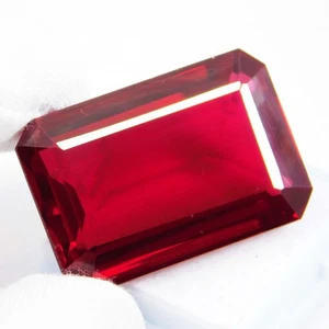 Painite Rossa Naturale 89,00 Ct Taglio Smeraldo Splendida Gemma Sciolta "Certificata" - Foto 1 di 6