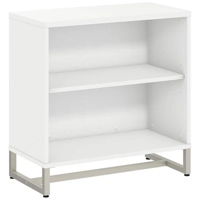 Bush Business Furniture Method 2 Shelf Bookcase Cabinet in White - Image 1 of 4