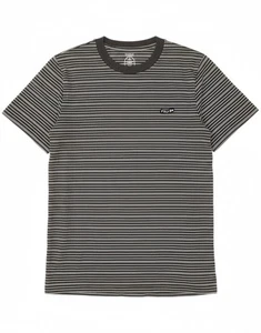 VOLCOM Mens Modern Fit T-Shirt Top Large Grey Striped Cotton BY10 - Picture 1 of 5