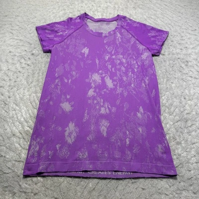Camisa de entrenamiento LuluLemon Metal Vent Tech púrpura manga corta para mujer talla 10 Foto 1 de 4