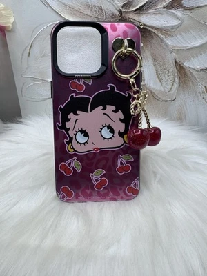 Betty Boop Cherry Phone iPhone 15 Pro Max Case - Image 1 of 4