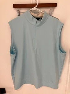 Chaleco de golf Walter Hagen Essentials para hombre con media cremallera, azul claro, XL - Imagen 1 de 3