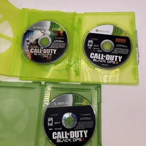 Call of Duty Black Ops 1, II 2 & III 3 XBOX 360 Microsoft Discs Only Lot Bundle - Picture 1 of 7