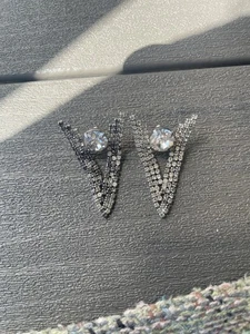 Pendientes colgantes vintage de diamantes de imitación - Imagen 1 de 2