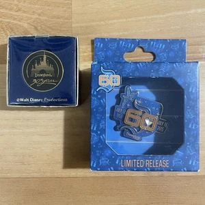Disneyland 30th & 60th Anniversary Pins Commemorative Medallion D60 Limited New - Picture 1 of 5