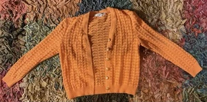 St. John Santana Strickjacke Jacke Damen Gr. Small orange mit goldenen Knöpfen - Bild 1 von 8