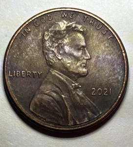 π₯ 2021 P Lincoln Cent Copper Clad Layer  ERROR - Picture 1 of 4