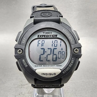 Timex Expedition Digital Watch Men 42mm Alarm Chrono Round T40941 New Battery - Image 1 of 4