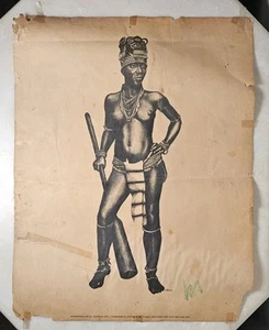 Raro póster de la Biblia de Charles Afro-Arts 1970 litográfico africano NY 22,5 X 17,5 - Imagen 1 de 9