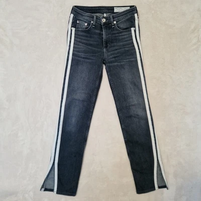 Rag & Bone Damenjeans 27 x 31 Cate schwarz ausgestellt mittelhoher Bund gestr... - Bild 1 von 4
