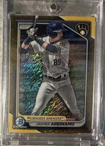 2024 Bowman Chrome #BCP-2 Jadher Areinamo Gold Shimmer Refractor /50 - Picture 1 of 3