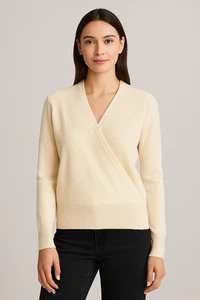 Neiman Marcus The Cashmere Collection Sweater Women’s Large Beige 100% Cashmere - Picture 1 of 11