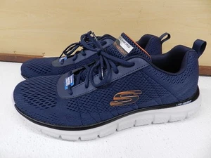 NUOVE scarpe Skechers Track Moulton uomo taglia 14 blu navy SCARPE peso leggero 232081 - Foto 1 di 6