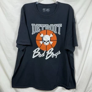 T-shirt retrò Detroit Bad Boys 4XL Pistoni basket anni 80 Throwback Rodman 4X - Foto 1 di 7