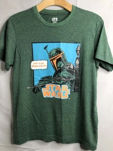 Uniqlo Star Wars And Now Boba Fett Green UT Graphic T-Shirt Mens S Rare Comic - Picture 1 of 11